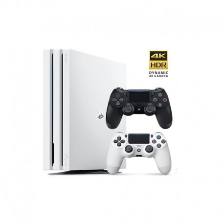 Sony Playstation 4 Pro Glacier White Region 2 CUH-7116B 1TB Game Console Bundle